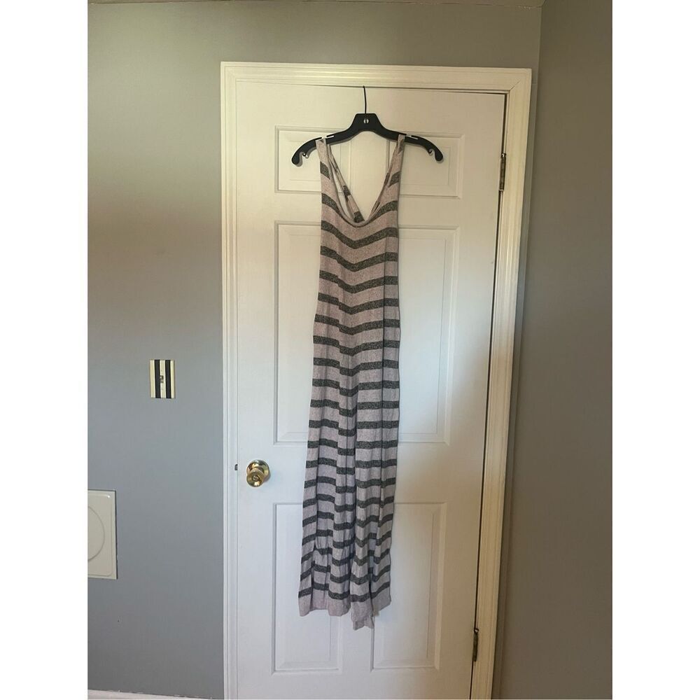 EUC One Gray Day LA Striped Maxi Dress